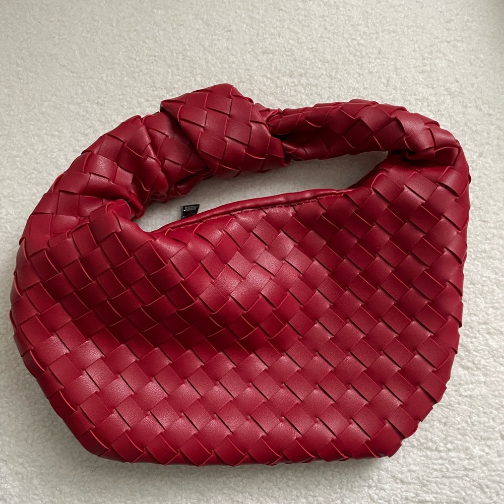 Woven red bag